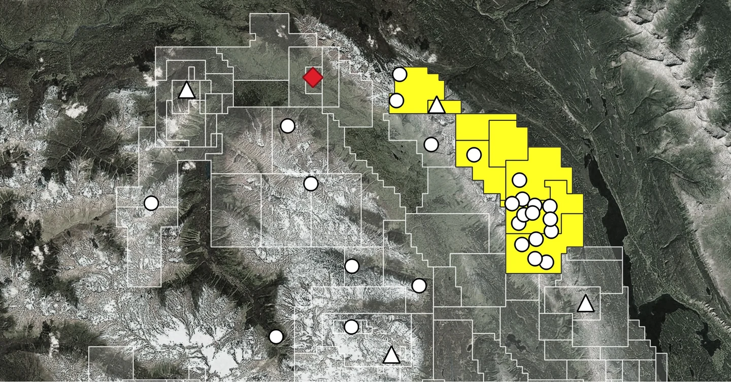 Chaco Bear exploration map and target layout